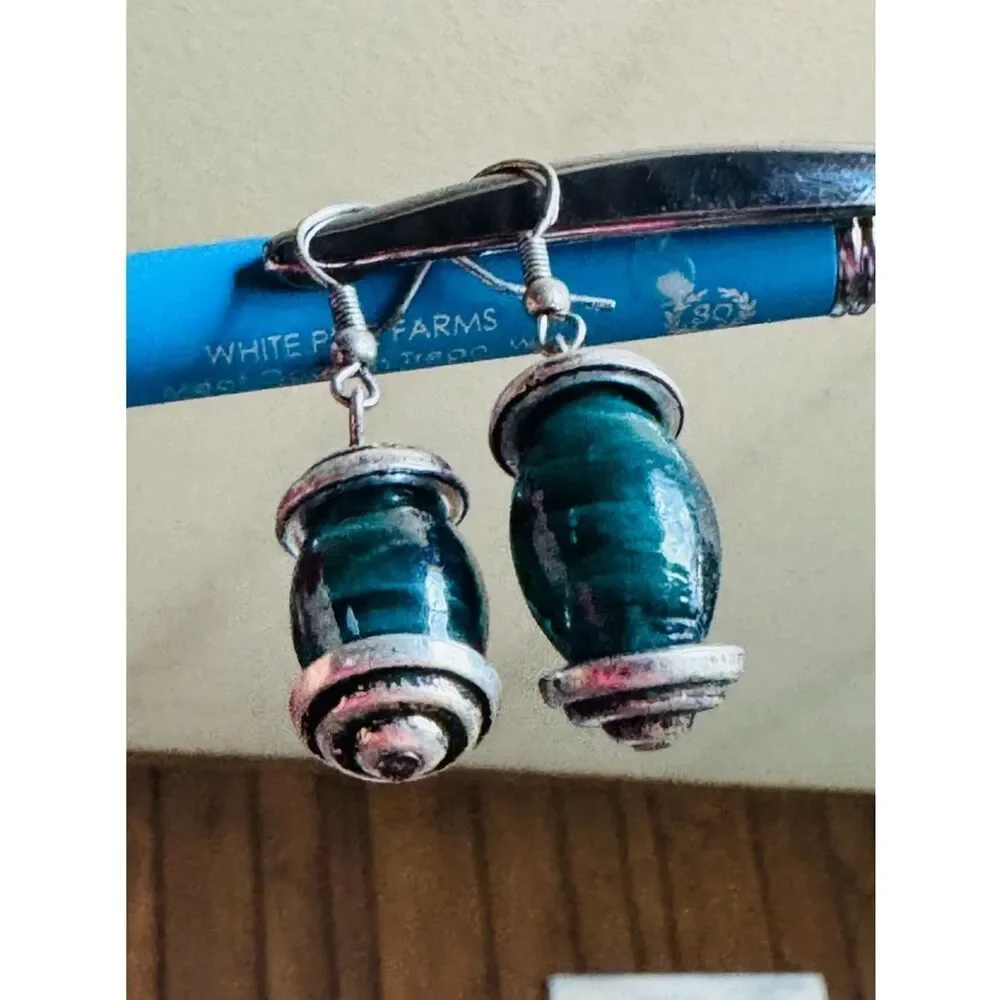 Sweet Waters Earrings by Premier Designs, Swirled Glass and Antique Silver